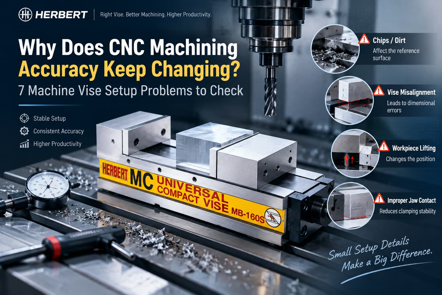 Why Does CNC Machining Accuracy Keep Changing? 7 Machine Vise Setup Problems to Check